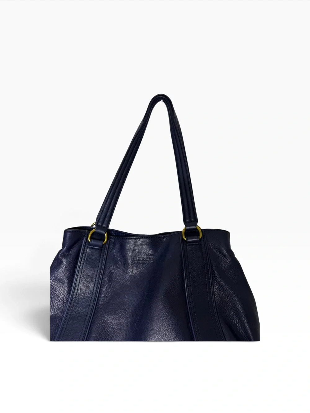 American Leather Co. Val Perfect Satchel, EUC, Navy